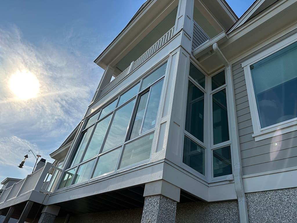 Cathedral sunroom on an upper deck